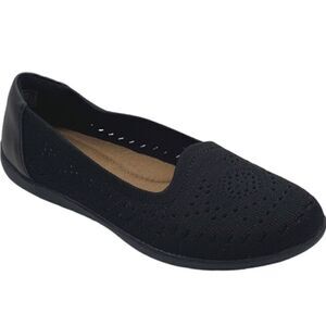 Earth Origins Openwork Knit Slip-Ons Faye Black - 9 wide